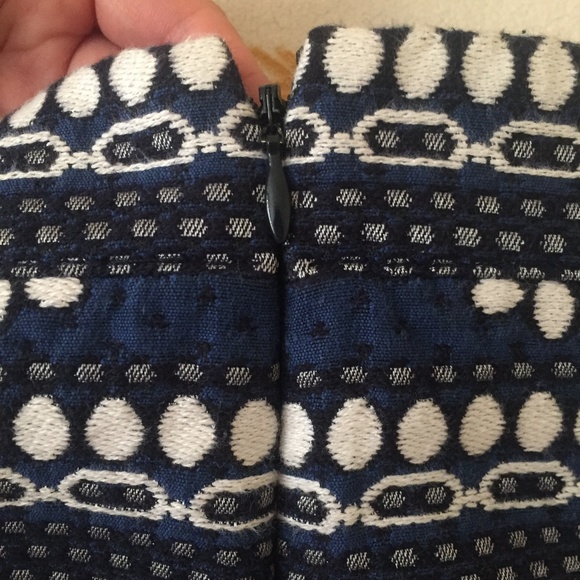 J. Crew Floral Jacquard Mini Skirt Navy - Picture 6 of 9